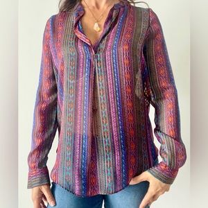 Aztec Boho Print Blouse